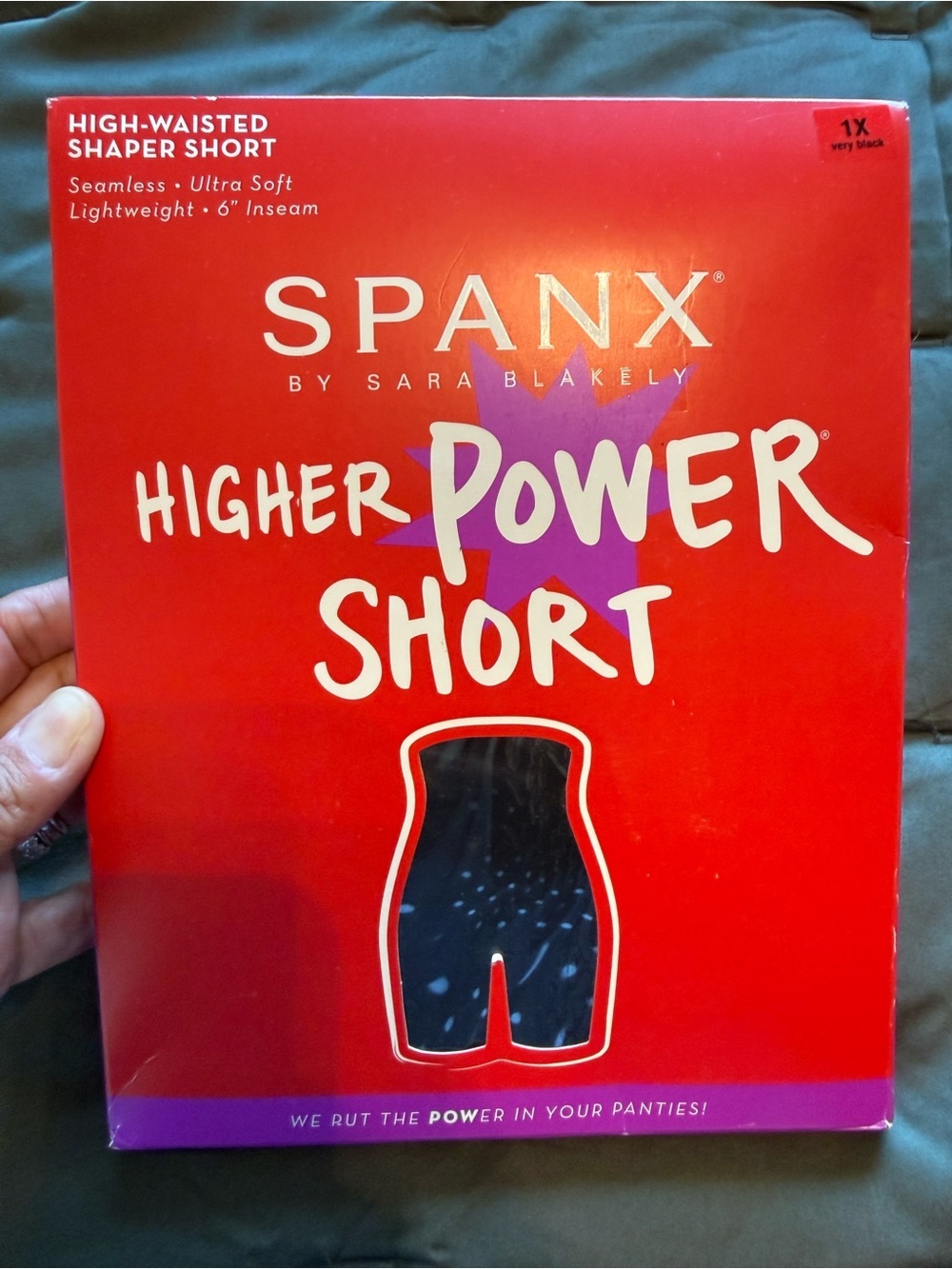 SPANX Higher Power High-Waisted Shaper Seamless Shorts Very Black NEW Size 1X